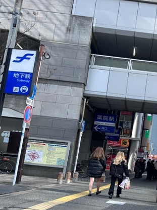 薬院駅付近の乗車場所 現地写真2